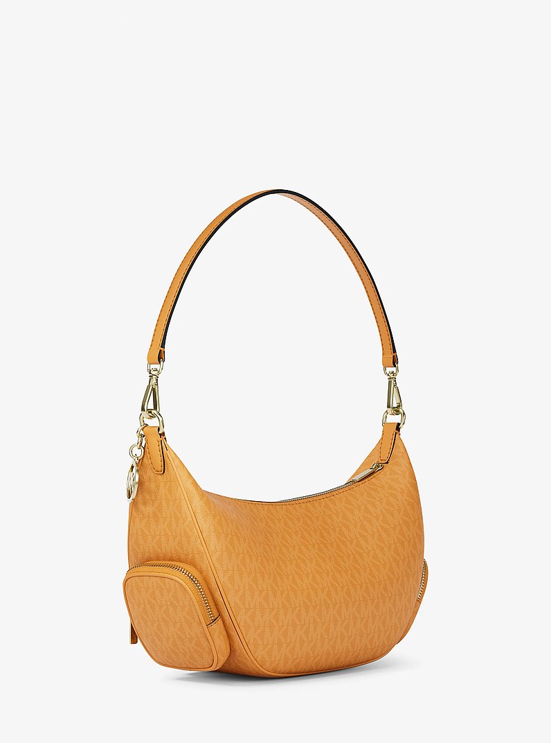 Sac &agrave; &eacute;paule convertible Merritt de taille moyenne &agrave; logo Signature in ORANGE ECLATANT | Michael Kors