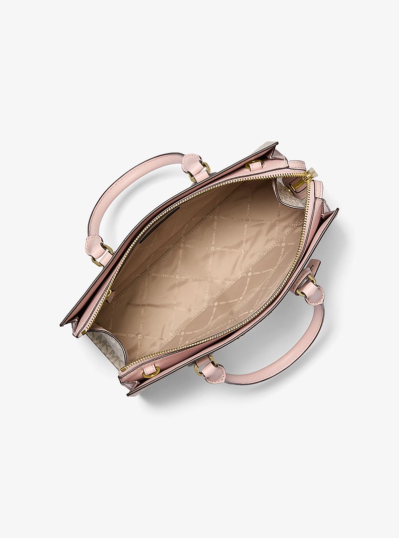 Bolso satchel Sheila mediano con logotipo in ROS&Aacute;CEO POLVORIENTO MULTICOLOR | Michael Kors