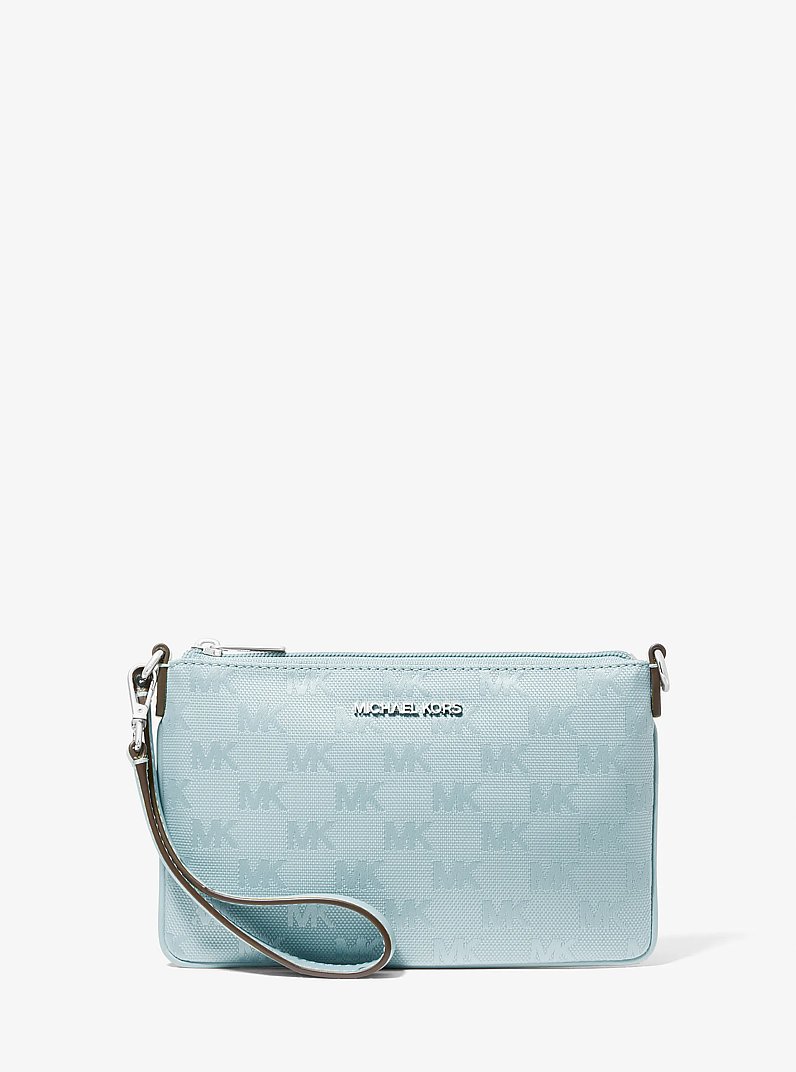 Jet Set Travel Small Woven Logo Nylon Convertible Wristlet in VISTA BLUE | Michael Kors