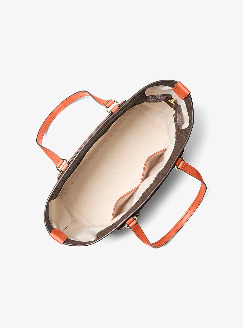 Jet Set Travel Medium Signature Logo Tote Bag in MIMOSA | Michael Kors