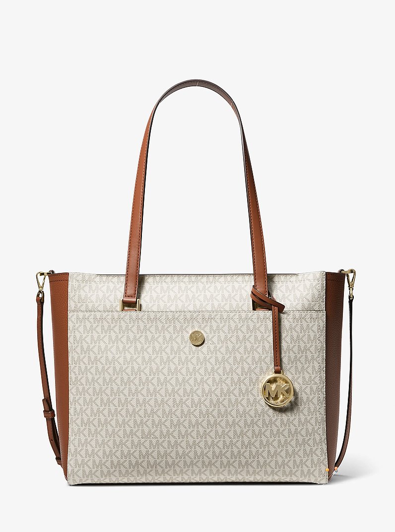Bolso tote Maisie grande 3 en 1 con logotipo in VAINILLA | Michael Kors