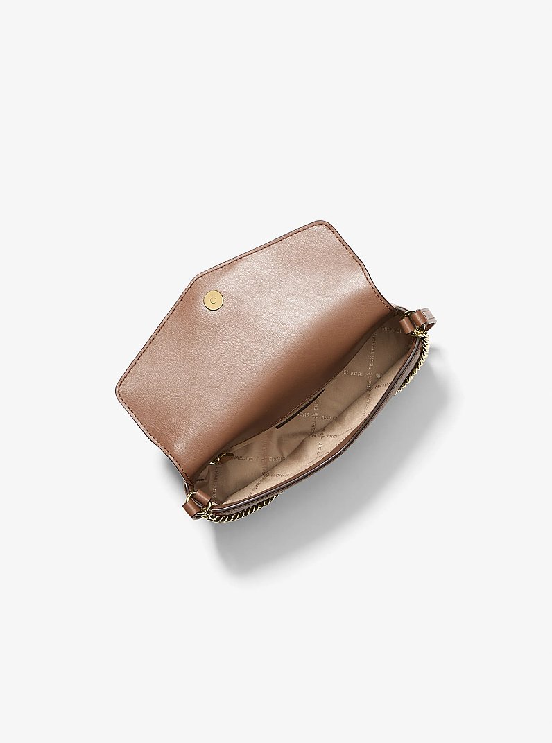 Kacey Extra-Small Pebbled Leather Crossbody Bag in LUGGAGE | Michael Kors