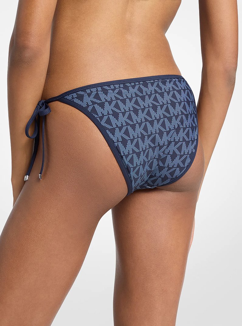 Wendbare Bikinihose mit Logomuster in NAVYBLAU | Michael Kors