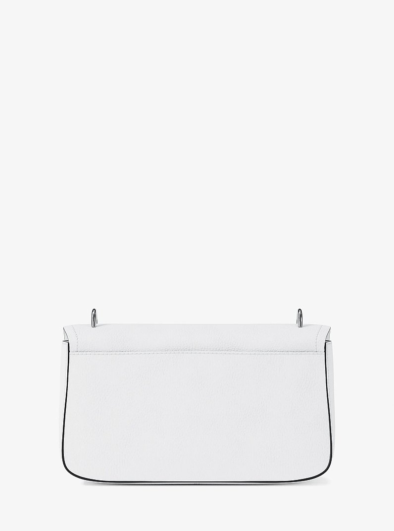 Schultertasche Tribeca Large aus gekrispeltem Leder in OPTIC WHITE | Michael Kors