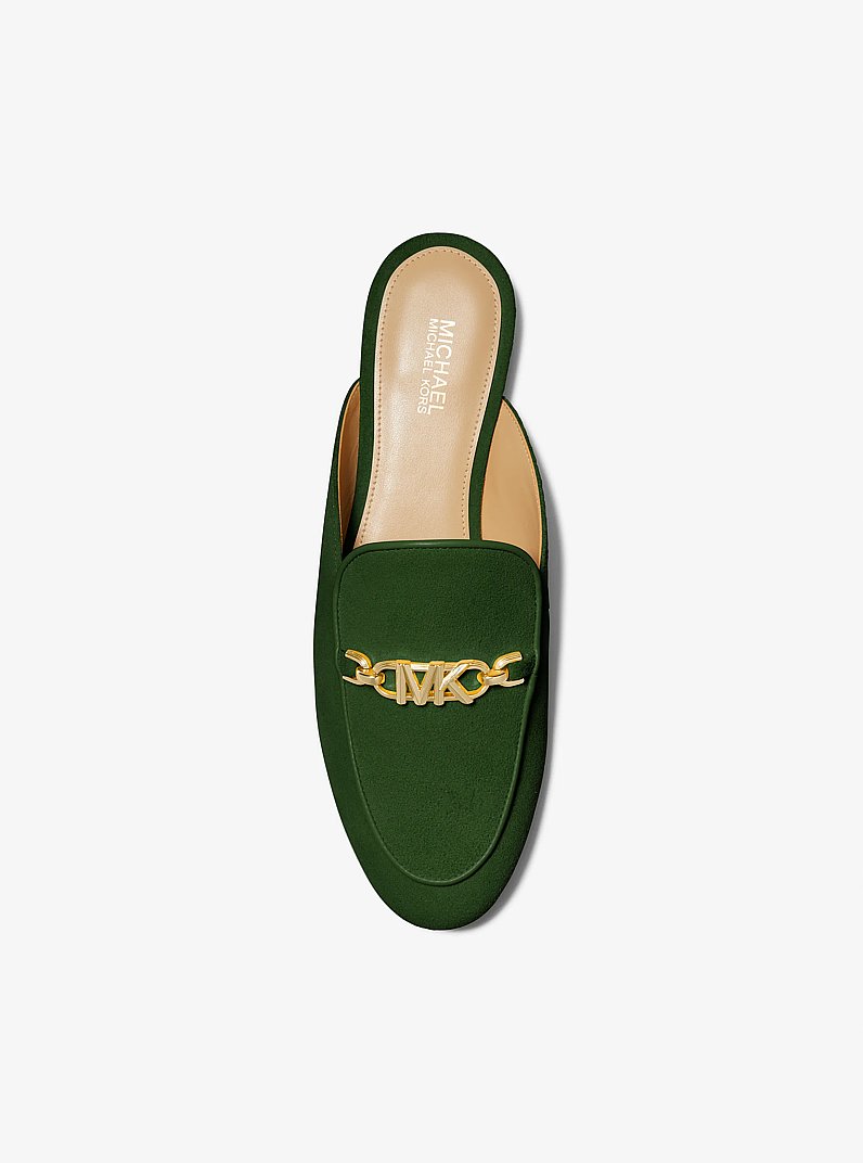 Tiffanie Suede Mule in AMAZON GREEN | Michael Kors