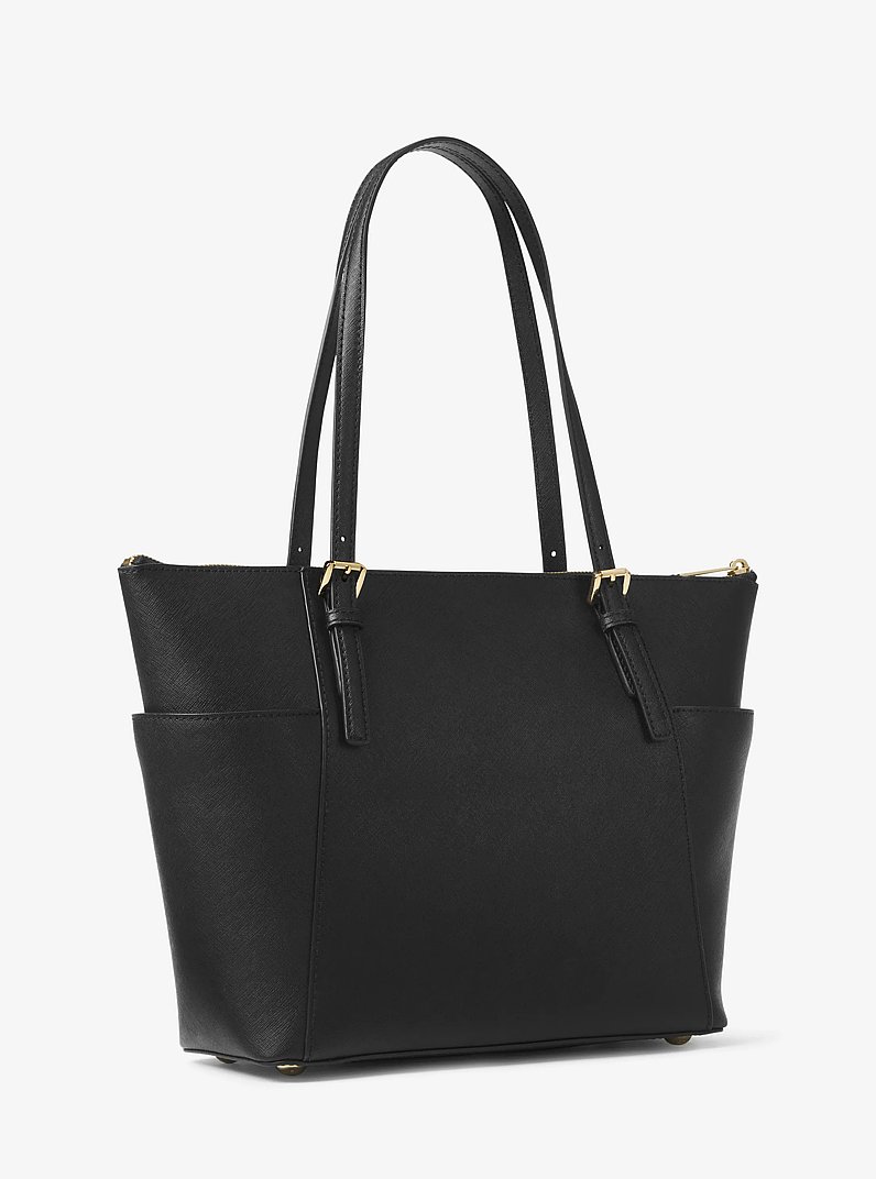 Jet Set Large Crossgrain Leather Top-Zip Tote Bag