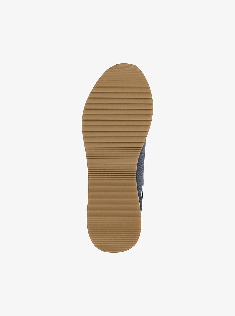 Hattie Mixed-Media Trainer in NAVY | Michael Kors