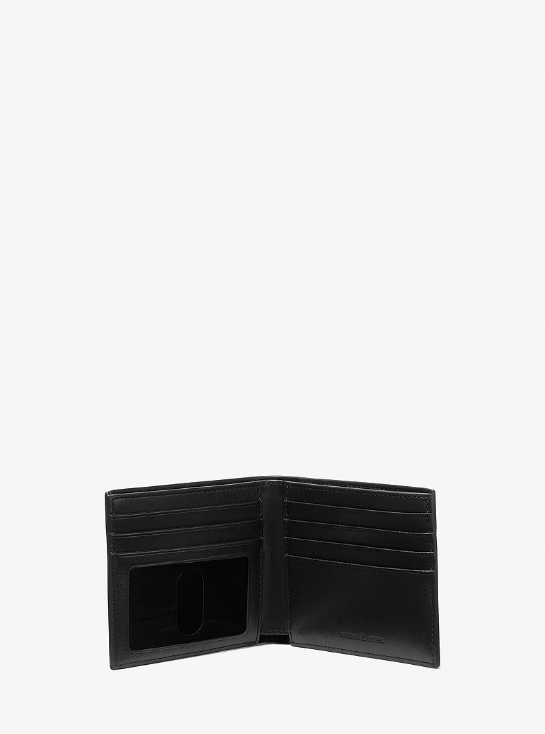 Hudson Signature Logo Billfold Wallet in BROWN/BLACK | Michael Kors