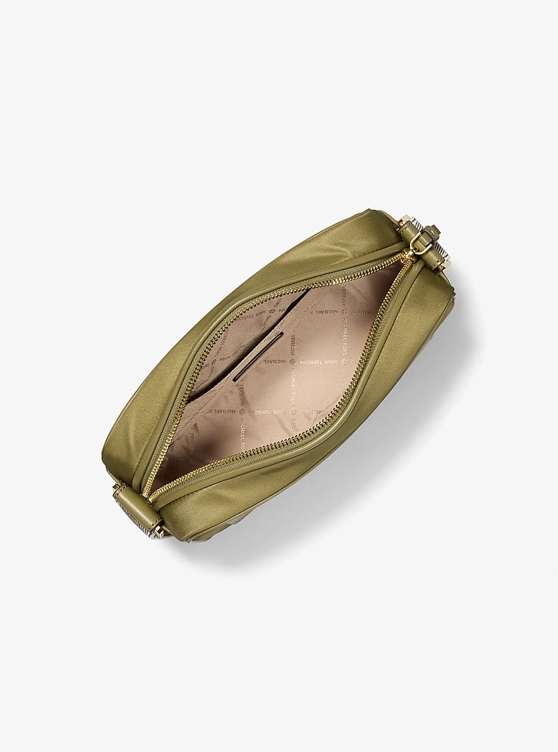 Grand sac &agrave; bandouli&egrave;re Jet Set en gabardine de nylon in VERT SAFARI | Michael Kors