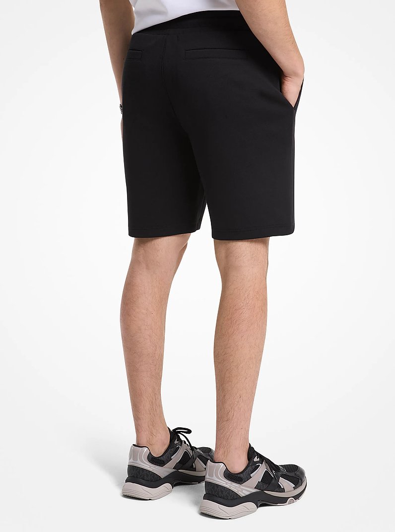 Cotton Blend Shorts in BLACK | Michael Kors