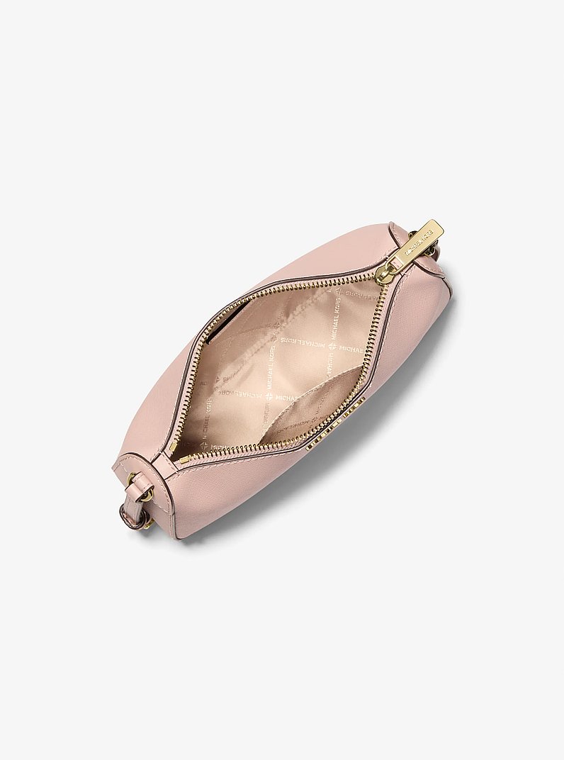 Jet Set Medium Saffiano Leather Pochette in SOFT PINK | Michael Kors