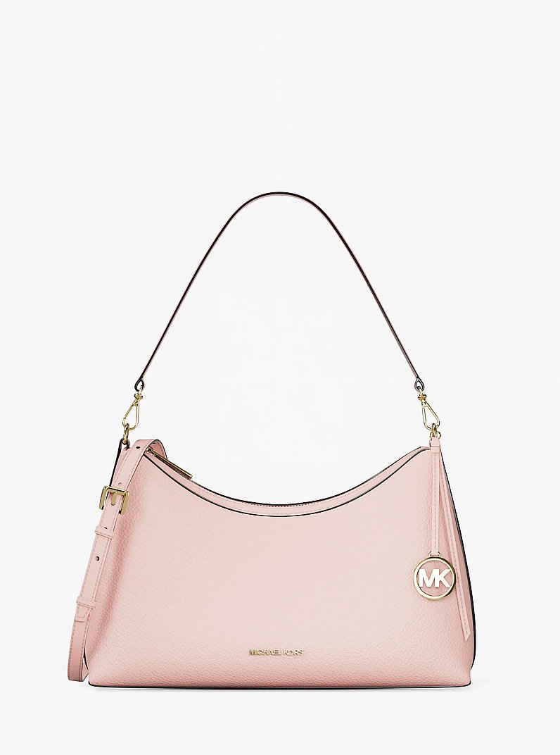 Sammy Medium Pebbled Leather Convertible Shoulder Bag in POWDER BLUSH | Michael Kors
