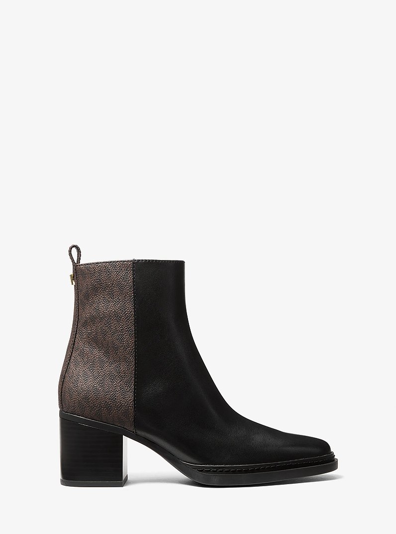 Stivale Lex in pelle con logo in MARRONE/NERO | Michael Kors