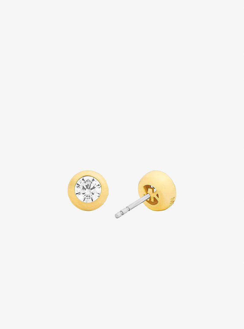 Boucles d&rsquo;oreilles &agrave; pierre arrondie in OR | Michael Kors