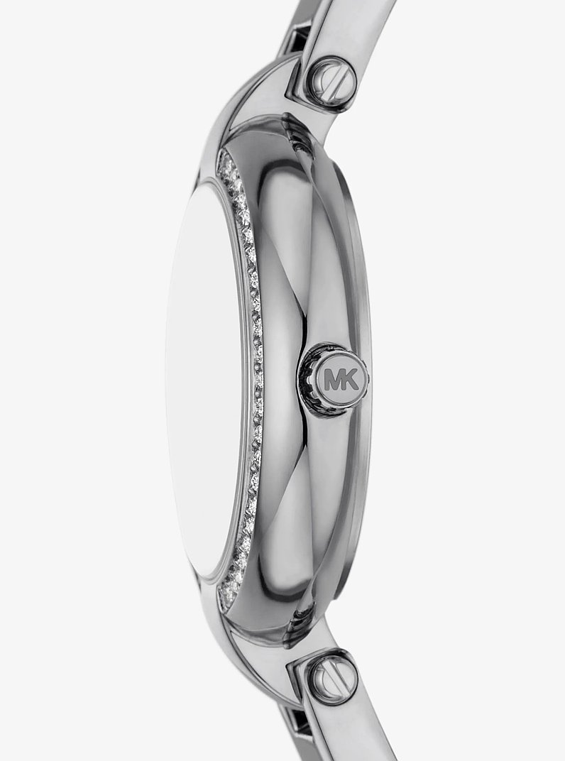 Mini Laney Silver-Tone Bangle Watch in SILVER | Michael Kors