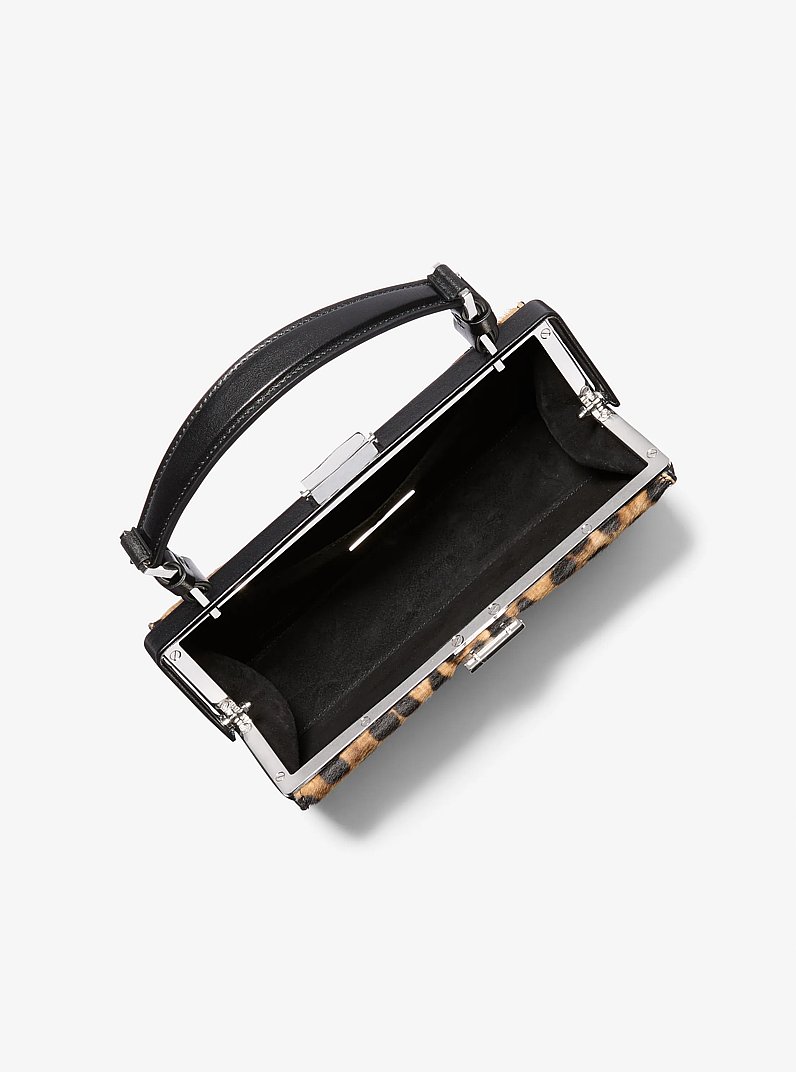 Borsa a spalla Gwyneth in pelle effetto cavallino stampa maculata in CAPPUCCINO | Michael Kors