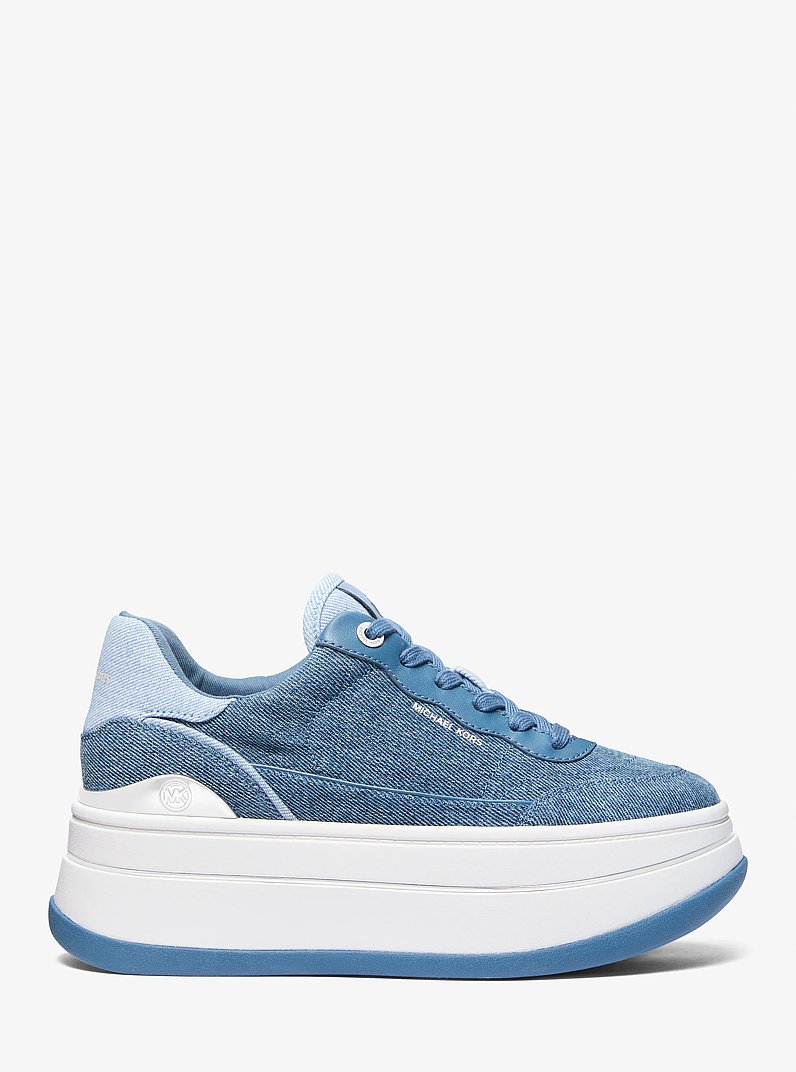 Hayes Two-Tone Denim Platform Sneaker in UNION WASH | Michael Kors