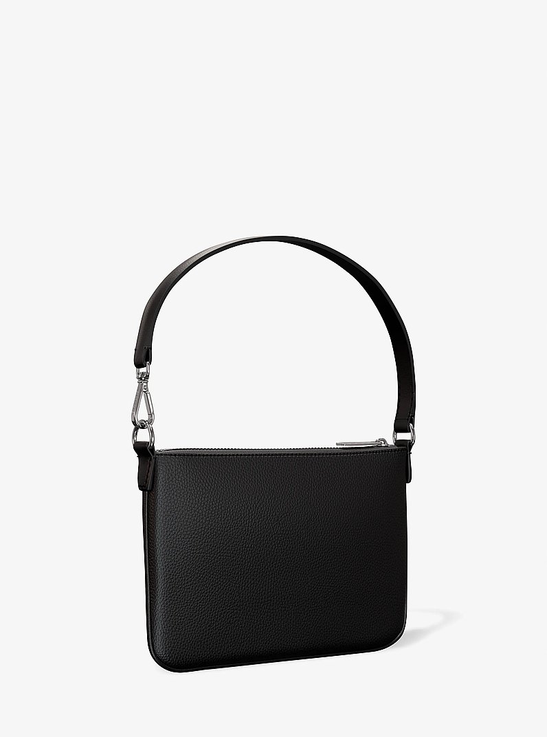 Bolso de pulsera Jet Set peque&ntilde;o convertible de piel granulada in NEGRO | Michael Kors