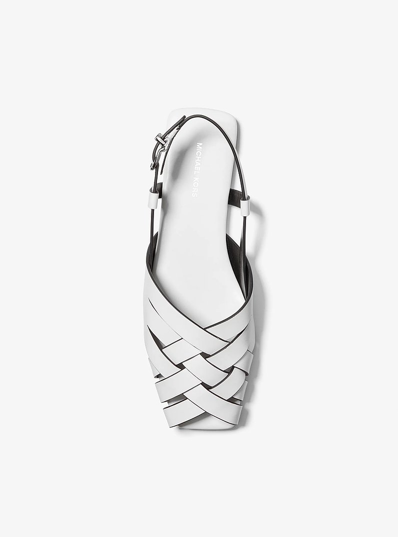 Irene Woven Leather Slingback Sandal