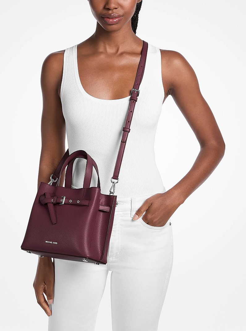 Emilia Small Pebbled Leather Satchel