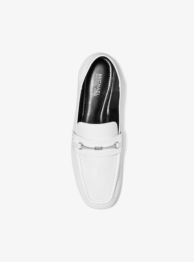 Loafer Lena van leer in OPTISCH WIT | Michael Kors