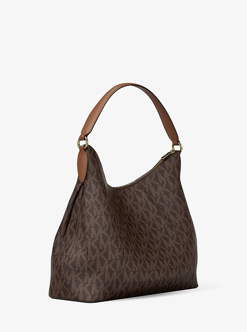 Sienna Large Signature Logo Convertible Shoulder Bag in BROWN/LUGGAGE | Michael Kors