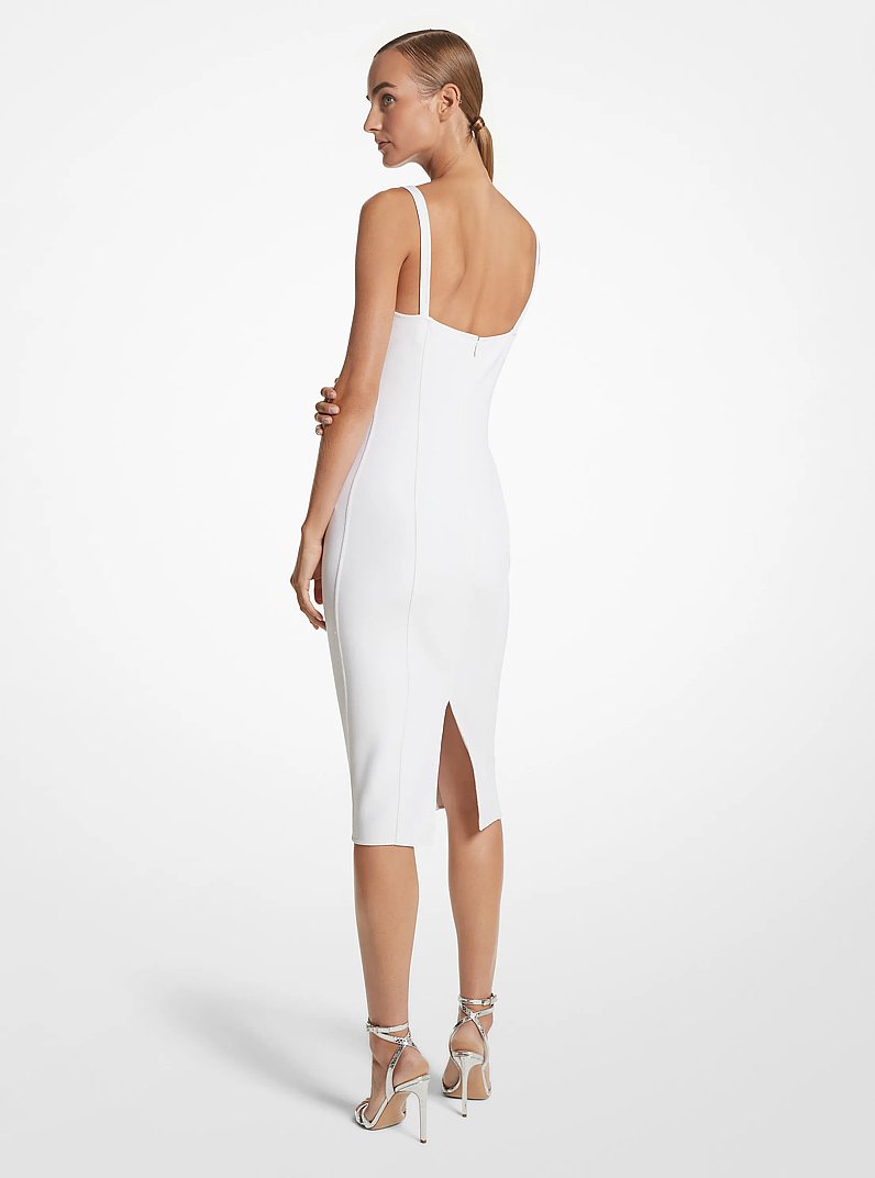 Stretch Wool Slip Dress in WHITE | Michael Kors
