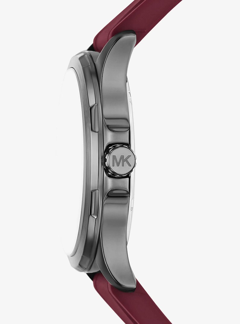 Montre surdimensionn&eacute;e Bowen en silicone de ton gris acier in GRIS | Michael Kors