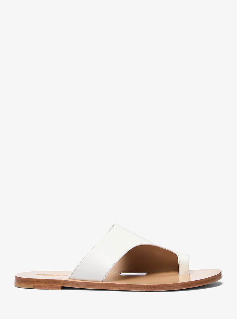 Sandalia Nettuno de tiras de cuero in BLANCO INTENSO | Michael Kors