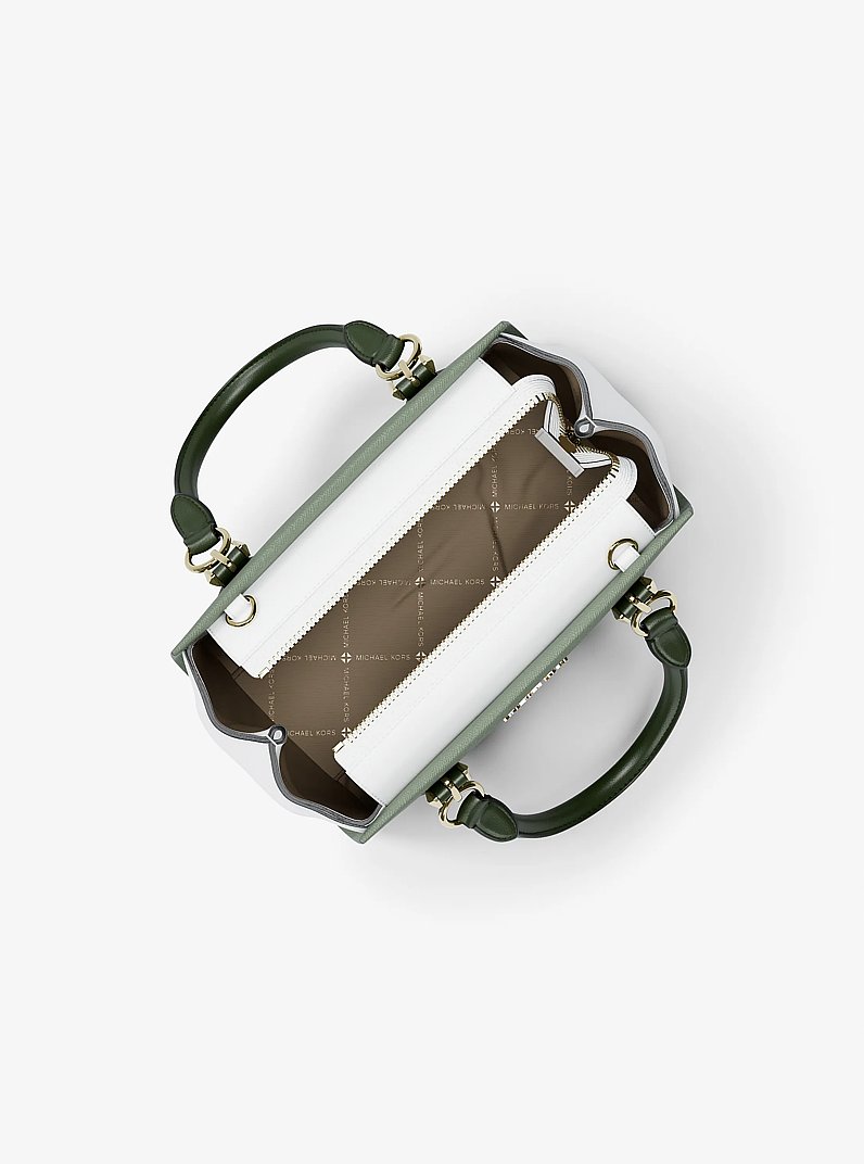 Marilyn Small Color-Block Saffiano Leather Messenger Bag in MOSS MULTI | Michael Kors