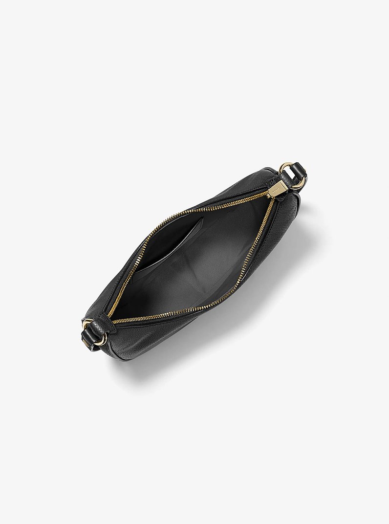 Nolita Small Pebbled Leather Convertible Pochette in NOIR | Michael Kors
