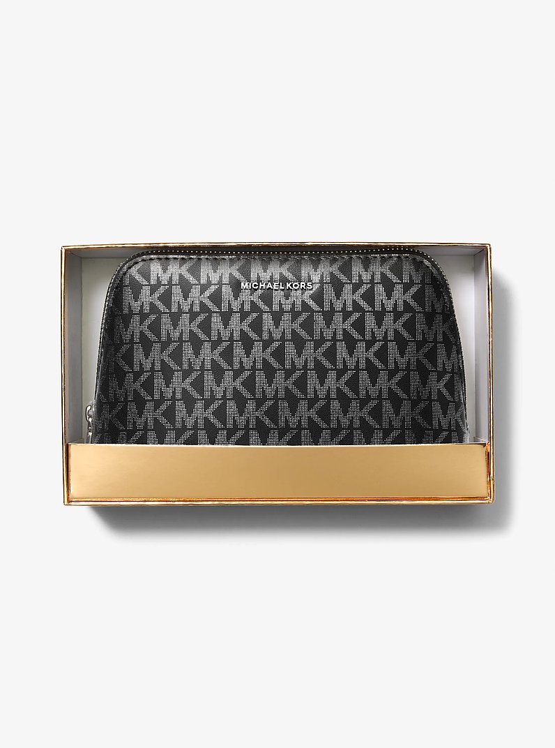 Kit da viaggio Jet Set piccolo con logo metallizzato in NERO | Michael Kors