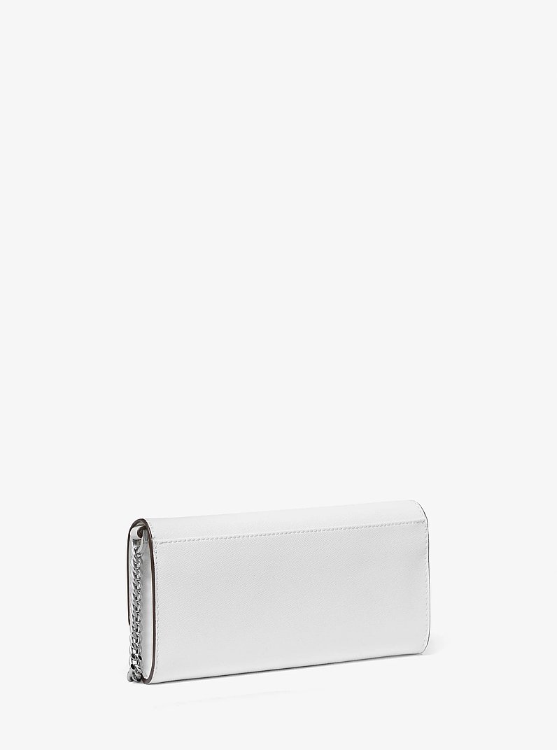 Jet Set Medium Saffiano Leather 2-in-1 Convertible Crossbody Bag in OPTIC WHITE | Michael Kors