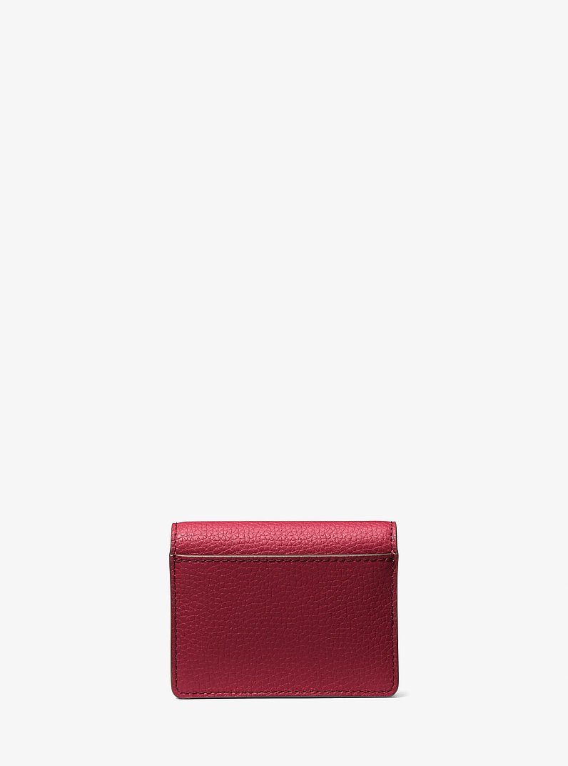 Carson Small Pebbled Leather Wallet in CHERRY | Michael Kors