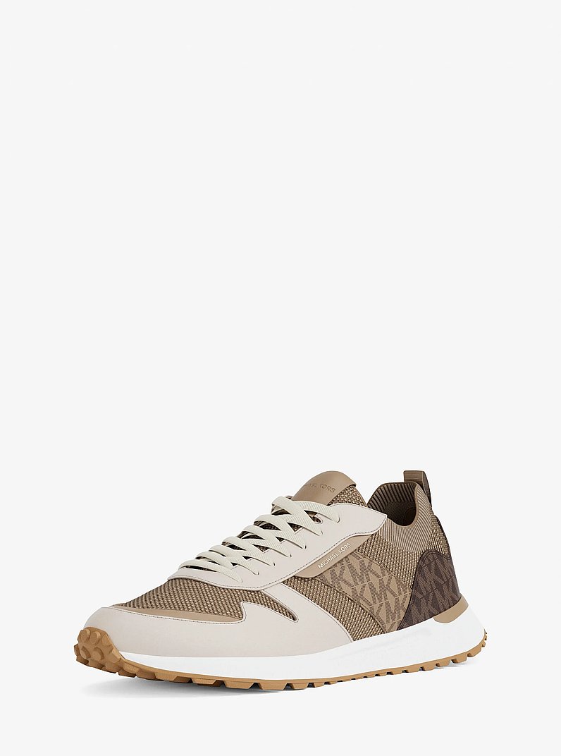 Dax Mixed-Media Sneaker in CAMEL MLT | Michael Kors