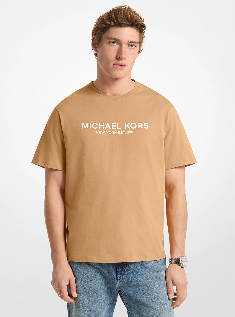 Logo Cotton T-shirt in DARK CAMEL | Michael Kors