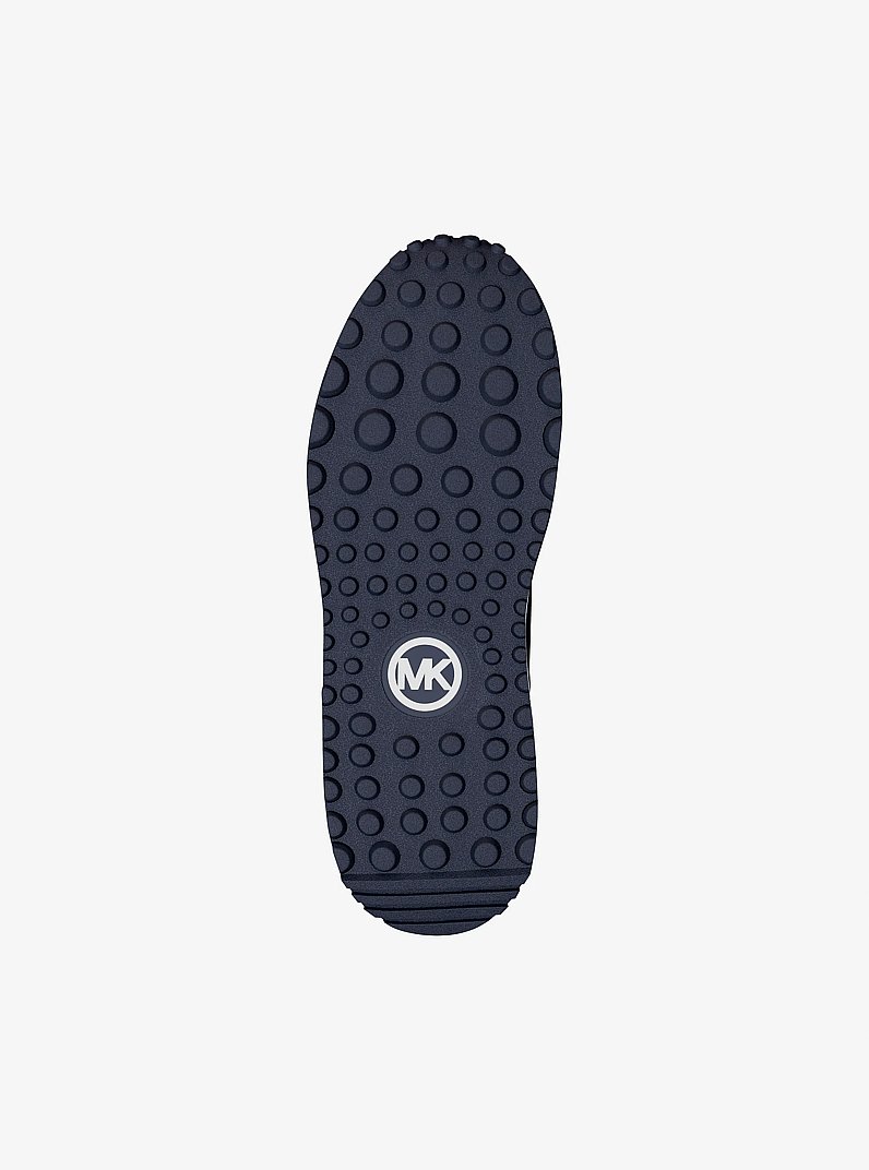Dax Mixed-Media Trainer in NAVY | Michael Kors