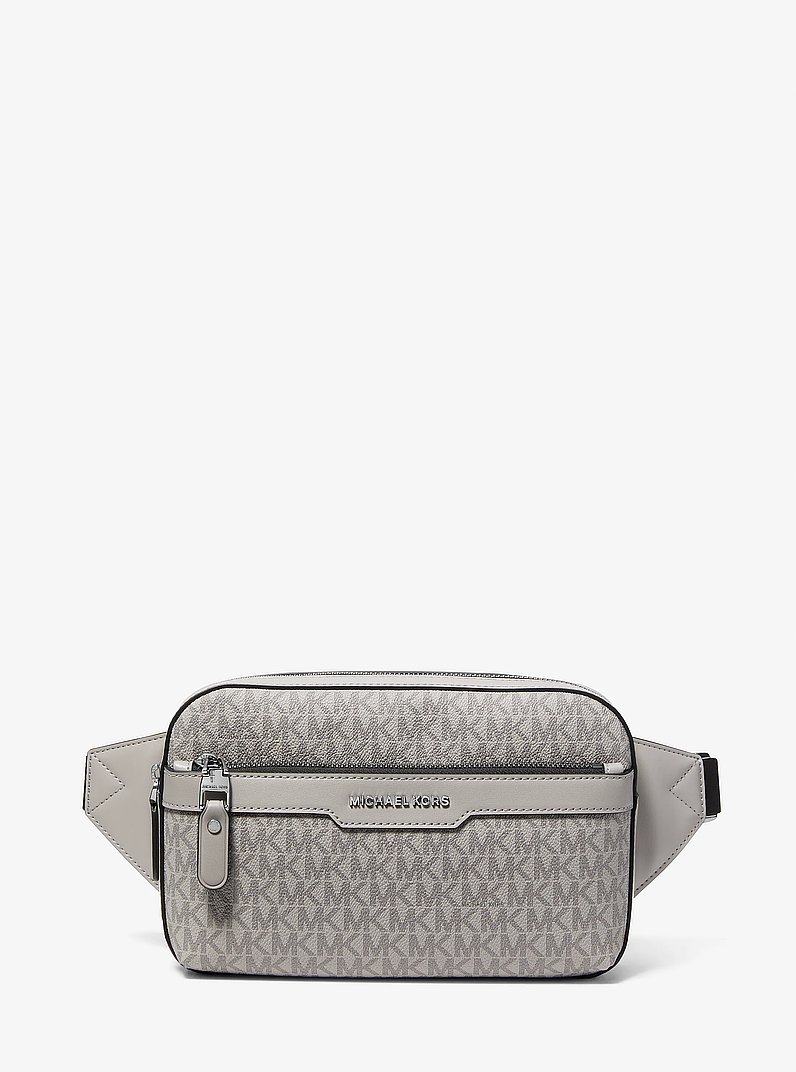 Monospalla Jet Set con stampa logo in NICHEL | Michael Kors