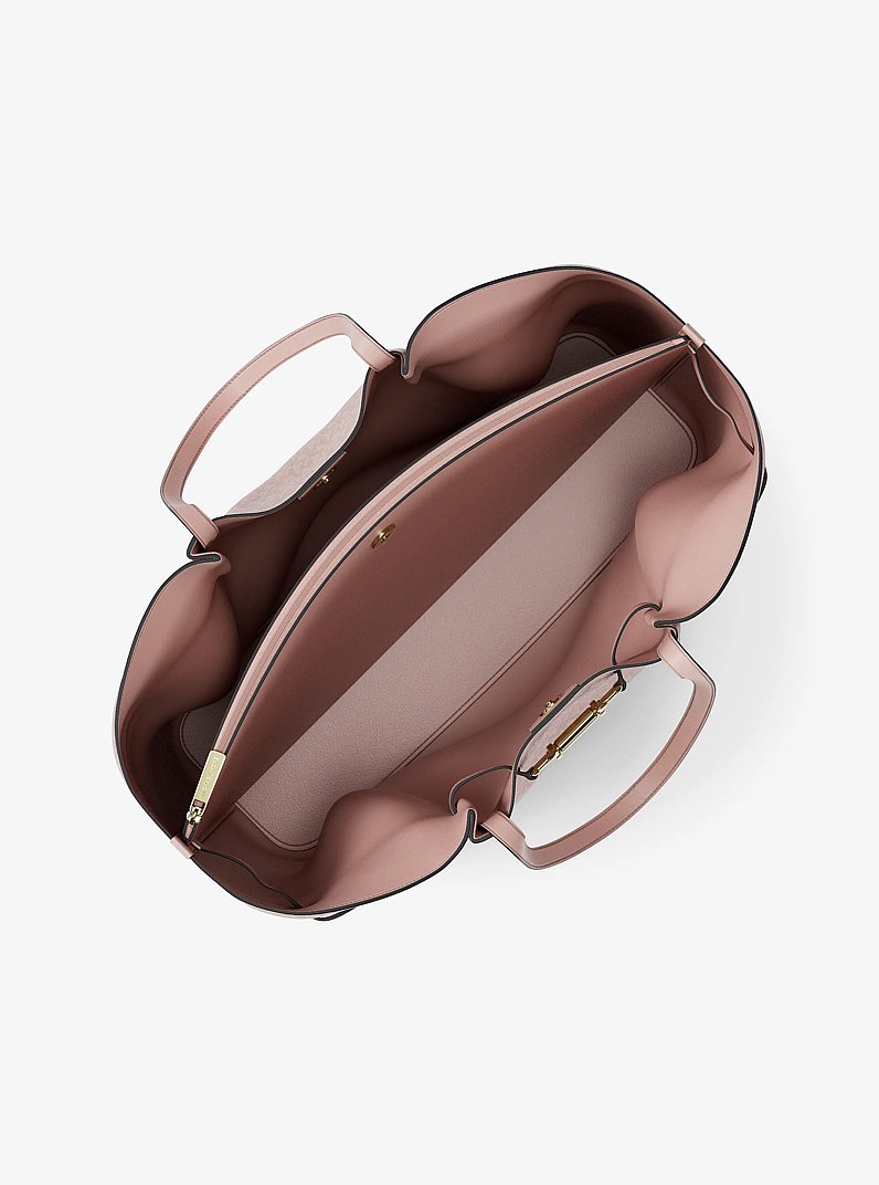 Carson Large Signature Logo Tote Bag in POWDER BLUSH | Michael Kors