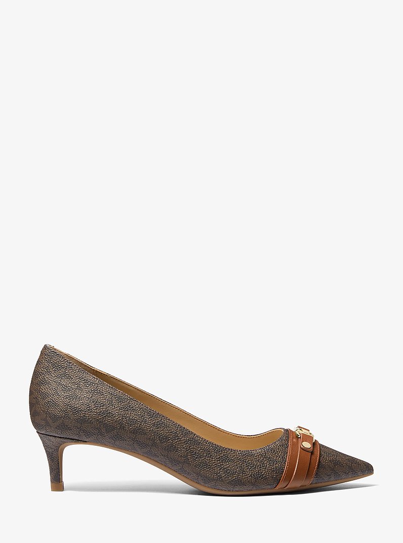 Mandy Flex Signature Logo Pump in BROWN/LUGGAGE | Michael Kors