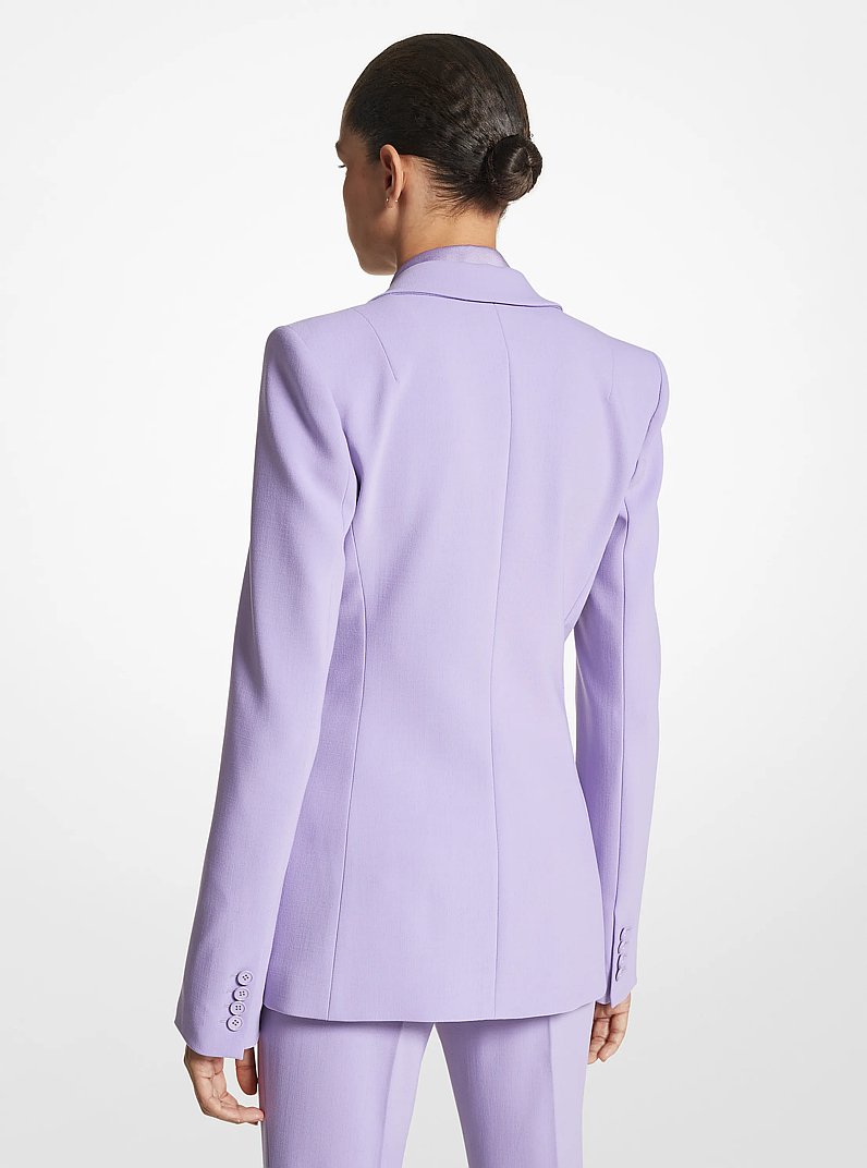 Georgina Stretch Pebble Crepe Blazer in FREESIA | Michael Kors