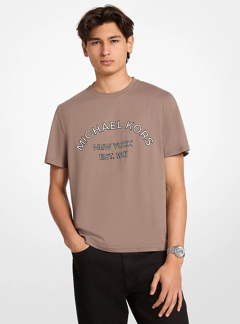 T-shirt en jersey de coton &agrave; logo graphique in CHAMPIGNON | Michael Kors