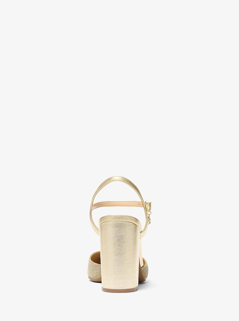 Alexa Flex Glitter Chain Mesh and Metallic Pump in PALE GOLD | Michael Kors