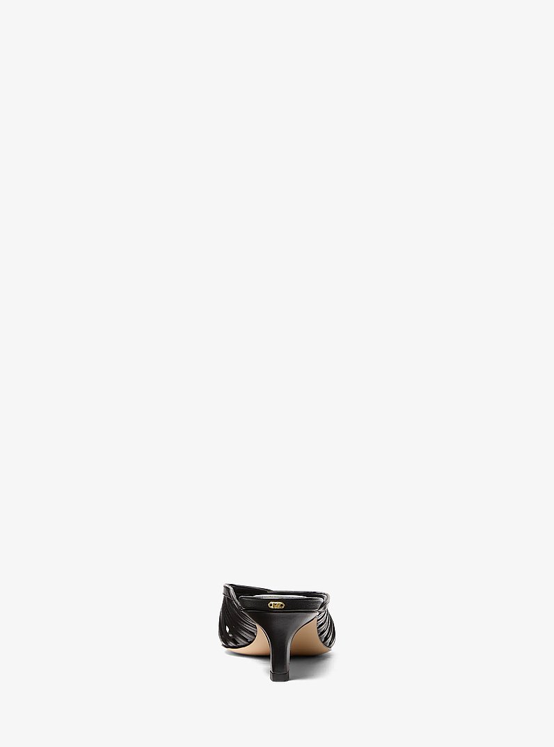 Adriana Leather Mule in BLACK | Michael Kors