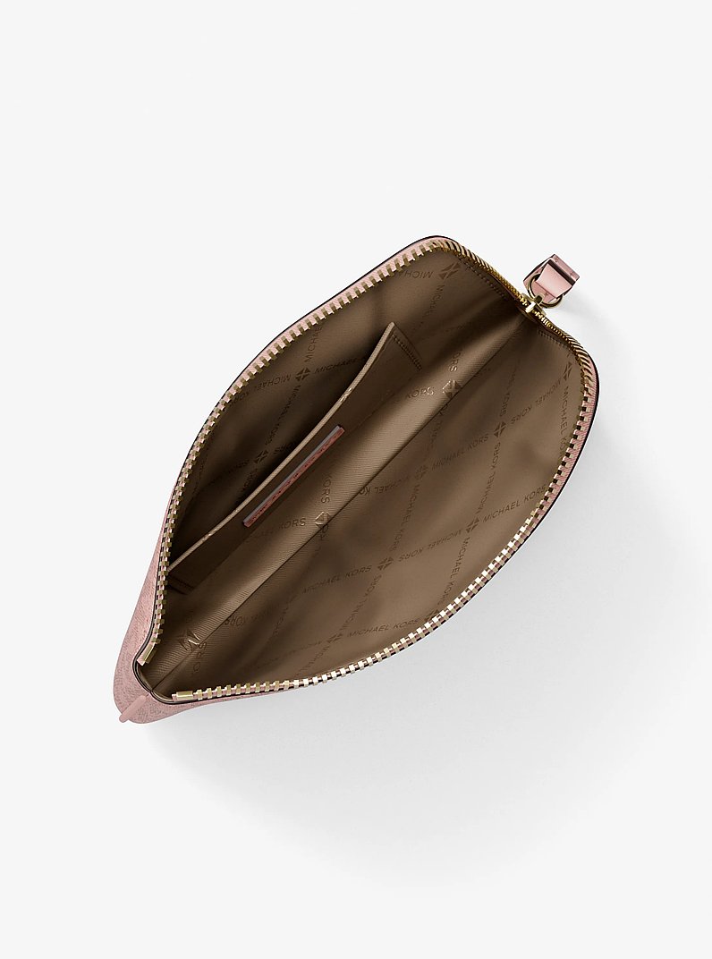 Jet Set Travel Small Signature Logo Wristlet in POWDER BLUSH | Michael Kors