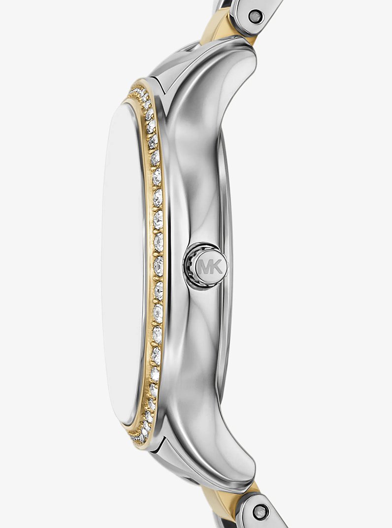 Mini Sage Pav&eacute; Two-Tone Watch in TWO TONE | Michael Kors