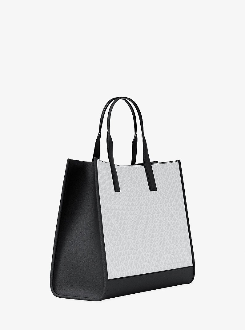 Cooper Medium Embellished Signature Logo Tote Bag in BRIGHT WHT