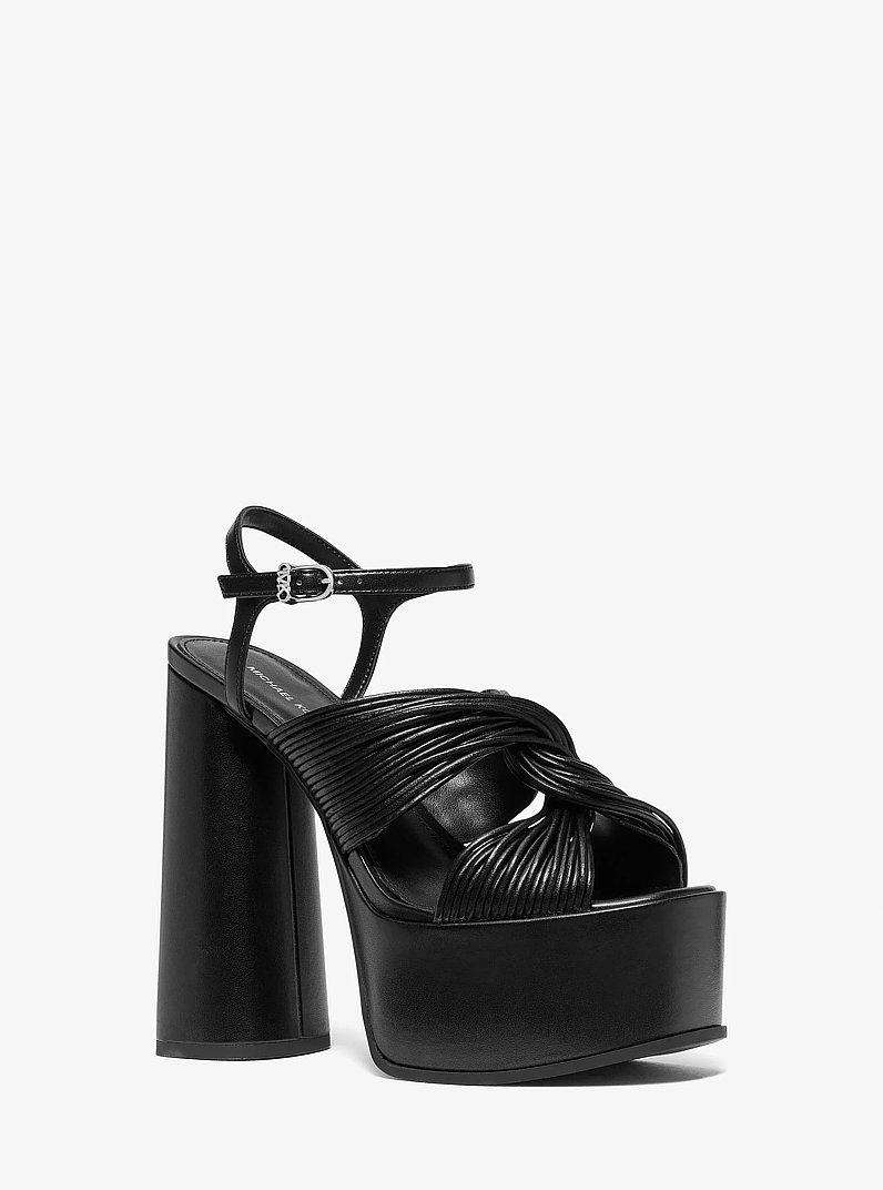 Alessia Platform Sandal in BLACK | Michael Kors
