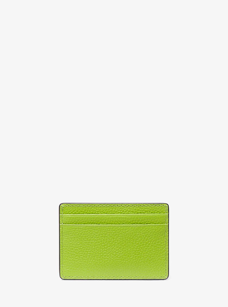 Pebbled Leather Card Case in PEAR | Michael Kors