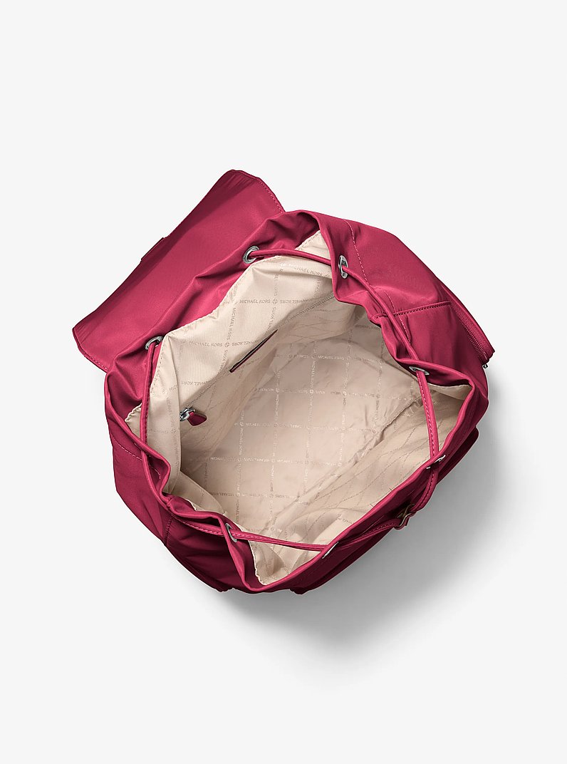 Khai Large Nylon Cargo Backpack in DK RASPBERRY | Michael Kors